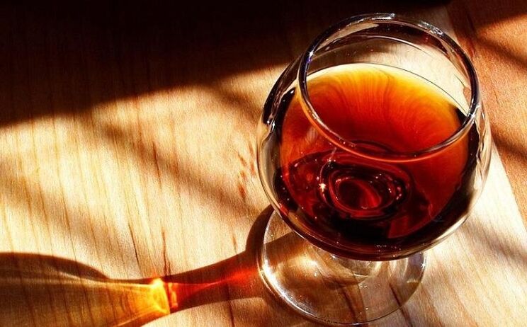 Cognac used to remove parasites from the body