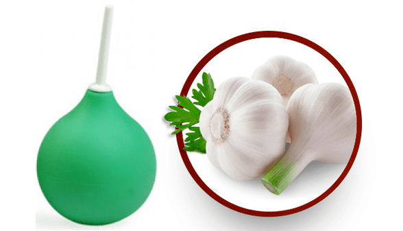 Garlic enemas help cleanse the intestines of worm eggs