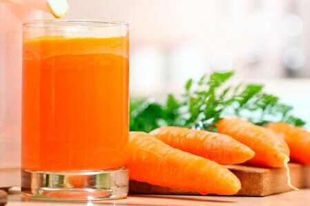 Carrot juice against small worms