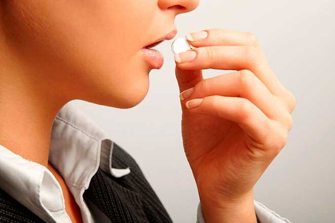 Taking deworming pills